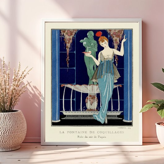 Der Brunnen der Muschel von George Barbier Poster