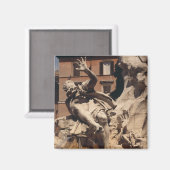 Der Brunnen der vier Flüsse Magnet (Vorderseite/Rückseite)