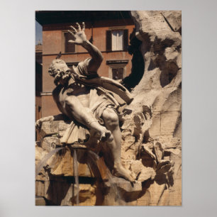 Der Brunnen der vier Flüsse Poster