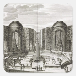 Der Brunnen im Labyrinth am fürstlichen Vergnüge Quadratischer Aufkleber
