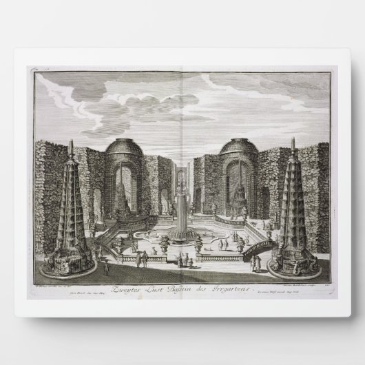 Der Brunnen im Labyrinth des Fürstlichen Glücks Fotoplatte (Vorderseite)