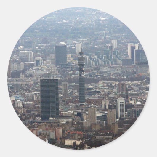 Der BT-Turm Runder Aufkleber (Vorderseite)