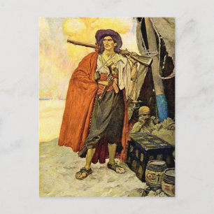 Der Buccaneer - Piratenkunst Postkarte