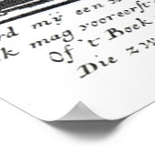 Der Buchdrucker Poster (Ecke)