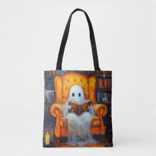 Der bücherliebende Geist Gemütliche Halloween-Bi Tasche