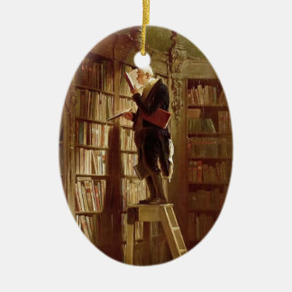 Der Bücherwurm Keramik Ornament