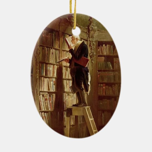 Der Bücherwurm Keramik Ornament (Hinten)