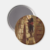 Der Bücherwurm Magnet (Vorderseite/Rückseite)