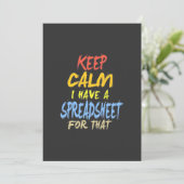 Der Buchhalter hat dafür eine Tabelle Einladung (Stehend Vorderseite)