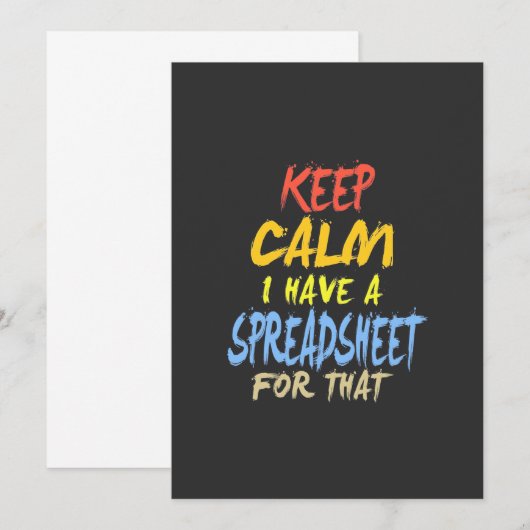 Der Buchhalter hat dafür eine Tabelle Einladung (Vorne/Hinten)