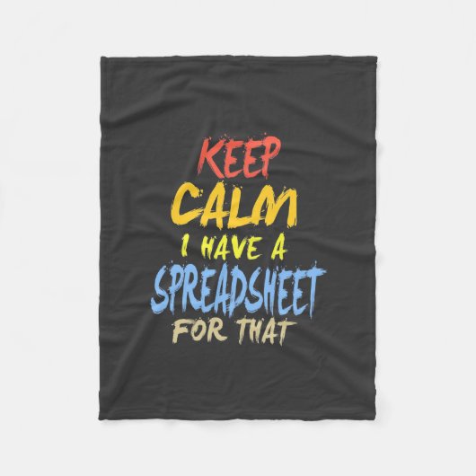 Der Buchhalter hat dafür eine Tabelle Fleecedecke (Vorderseite)