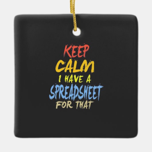 Der Buchhalter hat dafür eine Tabelle Keramikornament (Vorderseite)