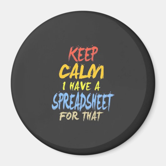 Der Buchhalter hat dafür eine Tabelle Magnet (Vorne)