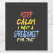 Der Buchhalter hat dafür eine Tabelle Weinetikett (Einzelnes Label)