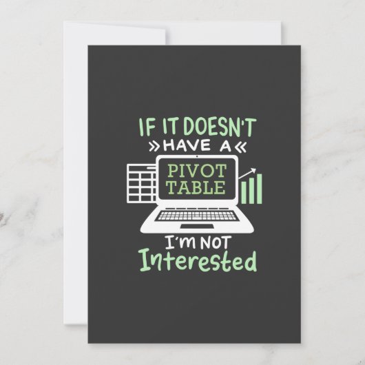 Der Buchhalter hat eine Pivot-Tabelle Einladung (Vorderseite)