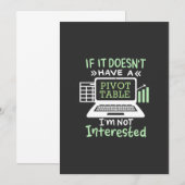 Der Buchhalter hat eine Pivot-Tabelle Einladung (Vorne/Hinten)