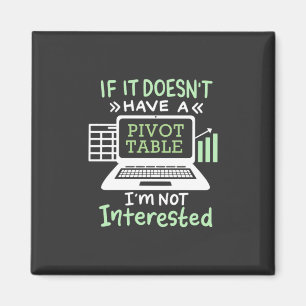 Der Buchhalter hat eine Pivot-Tabelle Magnet