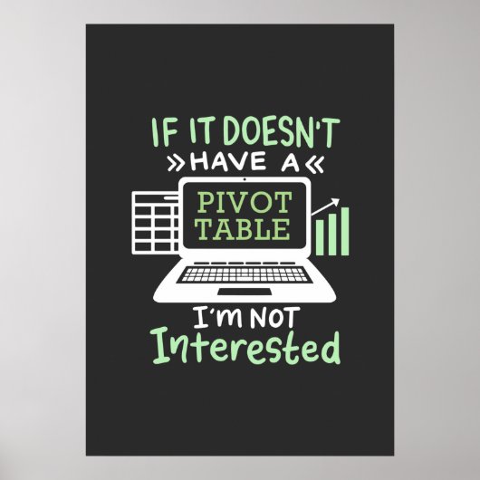 Der Buchhalter hat eine Pivot-Tabelle Poster (Vorne)
