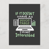 Der Buchhalter hat eine Pivot-Tabelle Postkarte (Vorderseite)