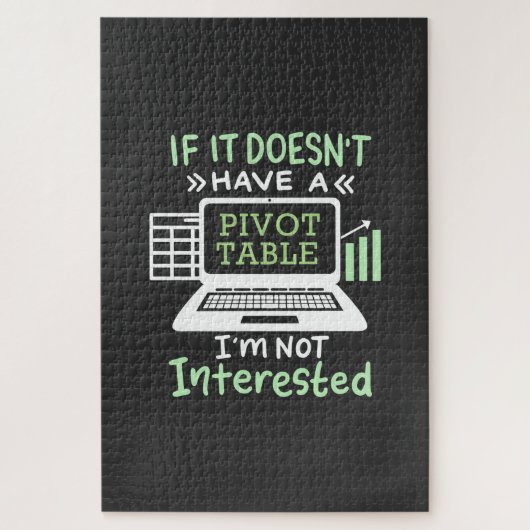 Der Buchhalter hat eine Pivot-Tabelle Puzzle (Vertikal)