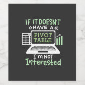 Der Buchhalter hat eine Pivot-Tabelle Weinetikett (Einzelnes Label)