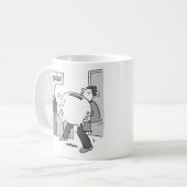 Der Buchhalter hat einen Kunden bei der Giant Pigg Kaffeetasse (Vorderseite Links)