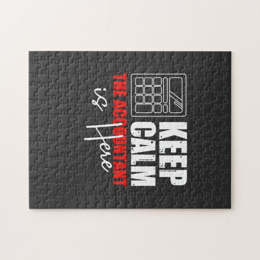 Der Buchhalter ist hier Puzzle (Horizontal)