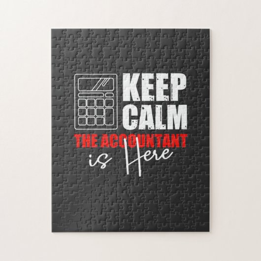 Der Buchhalter ist hier Puzzle (Vertikal)