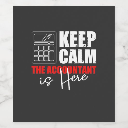 Der Buchhalter ist hier Weinetikett (Einzelnes Label)