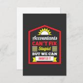 Der Buchhalter kann es reparieren Dankeskarte (Vorne/Hinten)