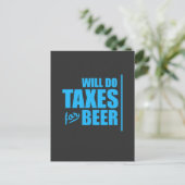 Der Buchhalter wird Steuern auf Bier erheben Postkarte (Stehend Vorderseite)