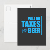 Der Buchhalter wird Steuern auf Bier erheben Postkarte (Vorne/Hinten)