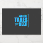 Der Buchhalter wird Steuern auf Bier erheben Schaumweinetikett (Einzelnes Label)
