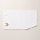 Der Buchstabe A in Gold mit weißem Hintergrund Badhandtuch Set (Handtuch)