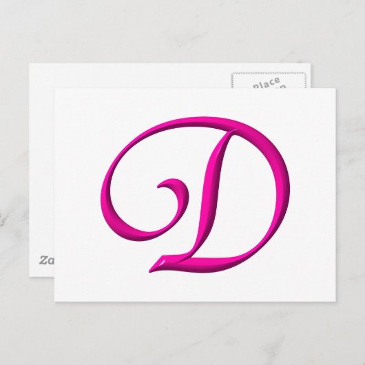 Der Buchstabe D Postkarte (Vorne/Hinten)
