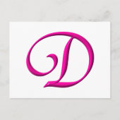 Der Buchstabe D Postkarte (Vorderseite)