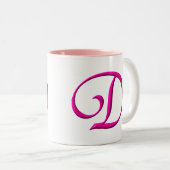 Der Buchstabe D Zweifarbige Tasse (VorderseiteRechts)