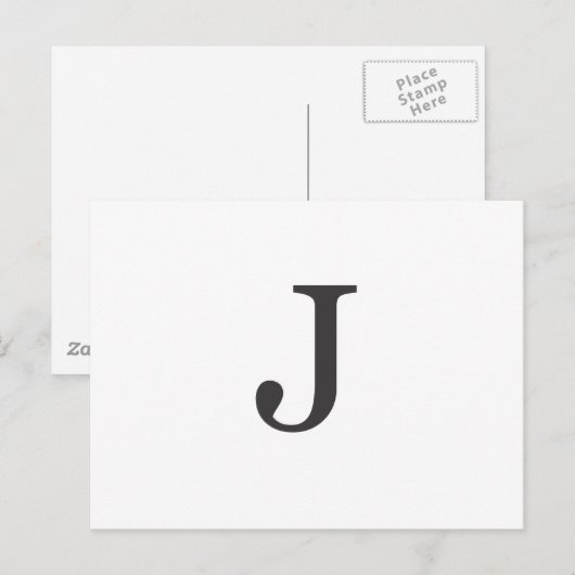 "der Buchstabe J" Postkarte (Vorne/Hinten)