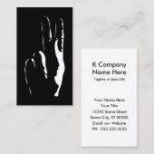 der Buchstabe K in der Gebärdensprache Visitenkarte (Vorne/Hinten)