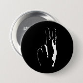 der Buchstabe K in Gebärdensprache Button (Vorne & Hinten)
