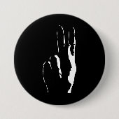der Buchstabe K in Gebärdensprache Button (Vorderseite)