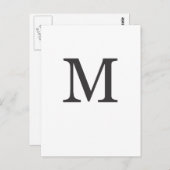 ‚der Buchstabe M‘ Postkarte (Vorne/Hinten)