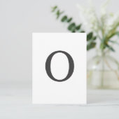 "der Buchstabe O" Postkarte (Stehend Vorderseite)