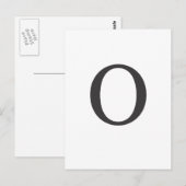"der Buchstabe O" Postkarte (Vorne/Hinten)