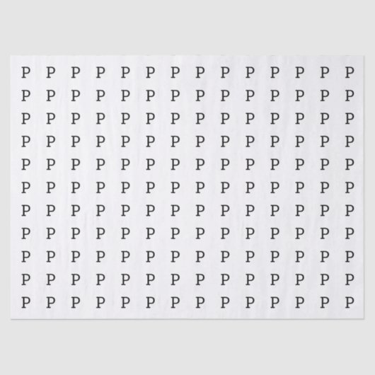 Der Buchstabe P oder Ihre erste Seidenpapier (Vorderseite)