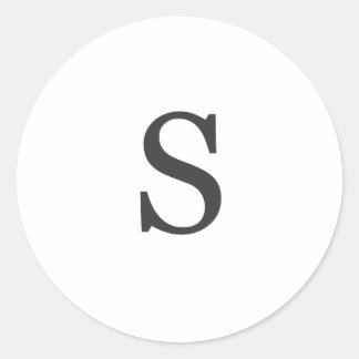 ‚der Buchstabe S‘ Runder Aufkleber