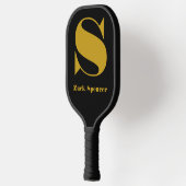 Der Buchstabe "S" und ein persönlicher Name Schwar Pickleball Schläger (Links)