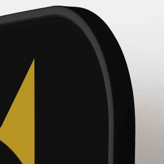 Der Buchstabe "S" und ein persönlicher Name Schwar Pickleball Schläger (Linke Seite)