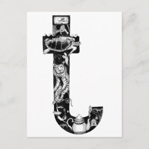 Der Buchstabe "t" Postkarte