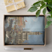 Der Bucintoro, der von Canaletto zum Molo zurückke Seidenpapier (Geschenk)